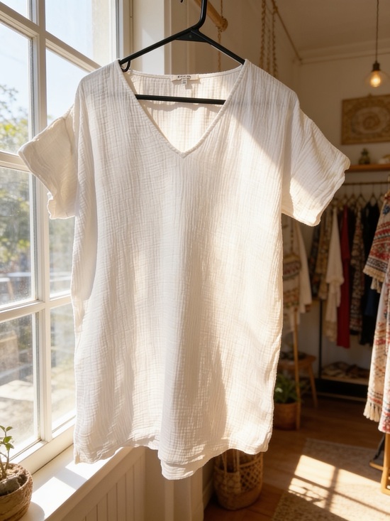 Madewell Tops - Madewell%100 Cotton Waffle Gauze Cover-Up Tunic Dress
